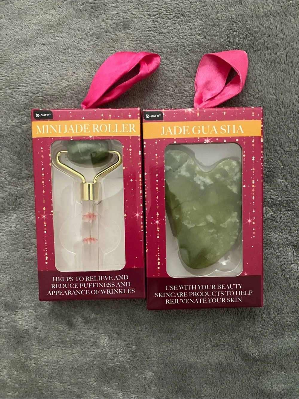 Mini Jade Roller & Jade Gua Sha Set - Green